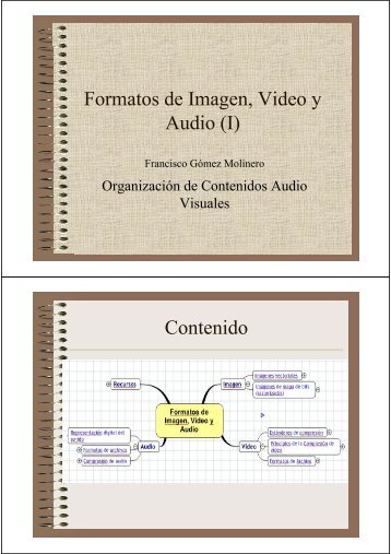 Formatos de Imagen, Video y Audio (I) Contenido