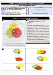 Le dÃ©veloppement durable & ses dÃ©fls - cours et espace de ...