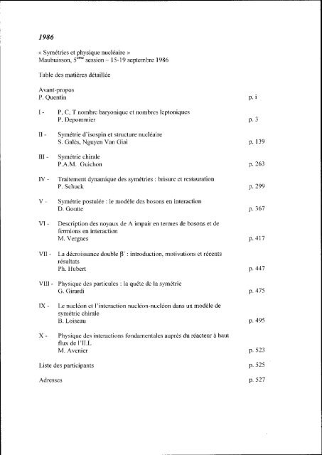 symetries et physique nucleaire - Cenbg - IN2P3