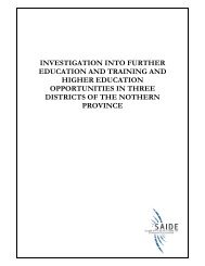 Investigation into Further Education and Training and Higher