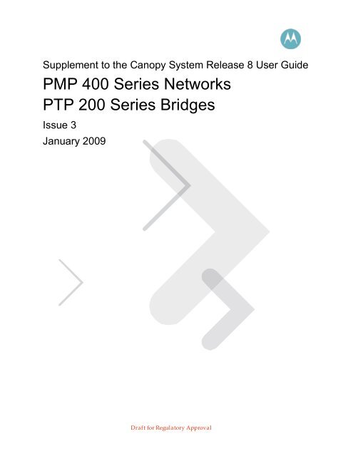 Supplement to the Canopy System Release 8 User Guide PMP 400