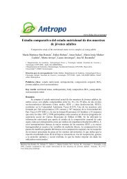 Estudio comparativo del estado nutricional de dos muestras - Antropo