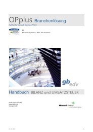 Handbuch Bilanz und Umsatzsteuer - OPplus fÃ¼r Microsoft ...