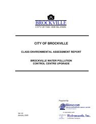 Class Environmental Assessment Report - City of Brockville