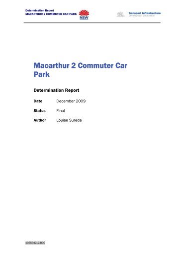 Macarthur 2 Commuter Car Park - Transport for NSW - NSW ...