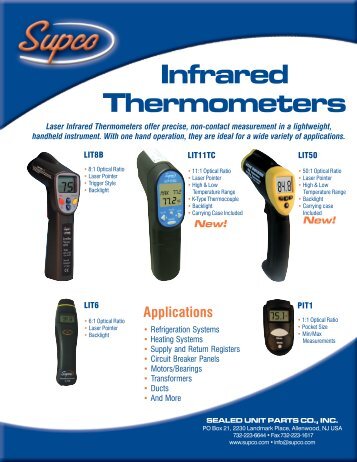 Infrared Thermometers Prod Sheet - Supco