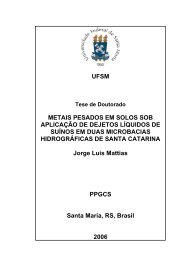 Metais pesados em solos sob aplicação de dejetos líquidos de ...