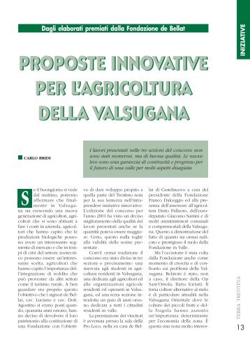 13 Dagli elaborati premiati dalla Fondazione de Bellat - Riviste