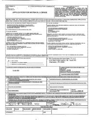 WVCA - License Application Dated 04/18/2001