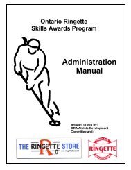 Administration Manual - Ontario Ringette Association