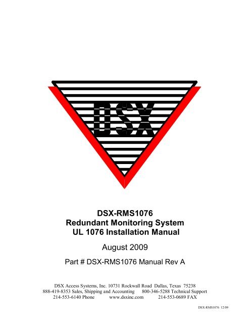 the UL1076 document. - DSX Access Systems, Inc.