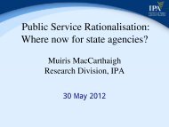 Muiris MacCarthaigh_Where now for State agencies?