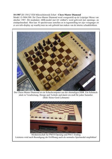 10-1987 [H-1501] VEB Mikroelektronik Erfurt - Chess-Master Diamond
