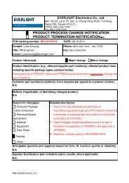 PRODUCT/PROCESS CHANGE NOTIFICATION ... - Everlight.com