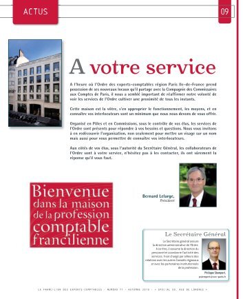 A votre service - Ordre des experts-comptables de Paris Ile-de-France