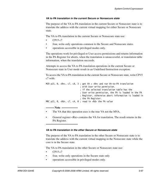 Cortex-A8 R2P2.pdf - ARM Information Center