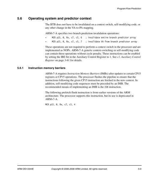 Cortex-A8 R2P2.pdf - ARM Information Center