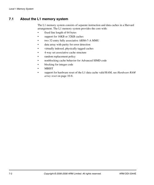 Cortex-A8 R2P2.pdf - ARM Information Center