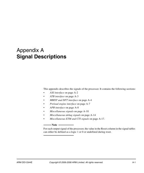 Cortex-A8 R2P2.pdf - ARM Information Center