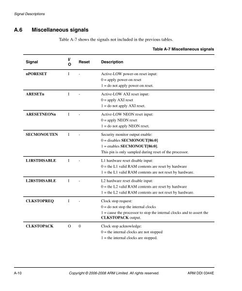 Cortex-A8 R2P2.pdf - ARM Information Center