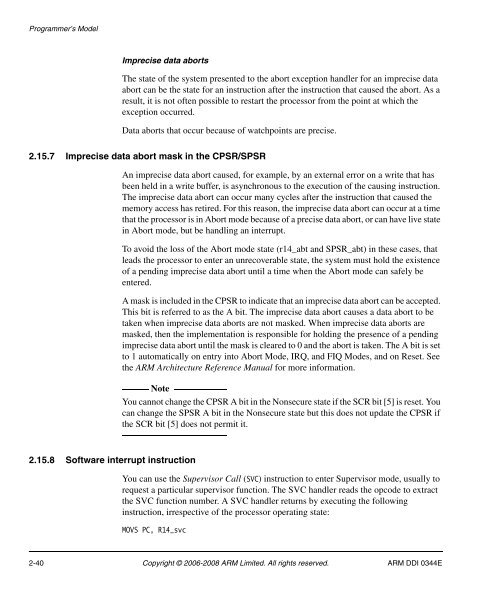 Cortex-A8 R2P2.pdf - ARM Information Center