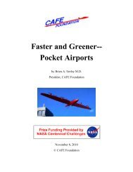 Faster and Greener-- Pocket Airports - CAFE Foundation