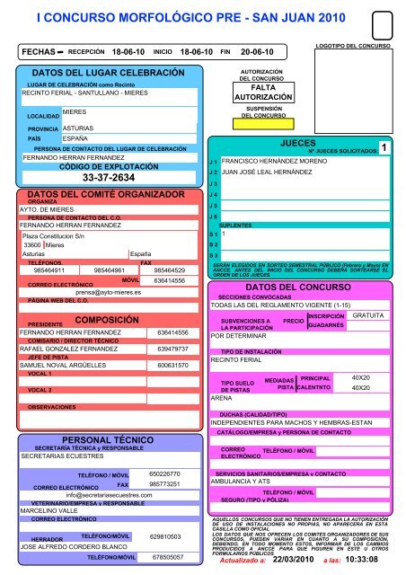 i concurso morofolÃ³gico de san martÃ­n del rey aurelio - Ancce