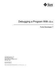 Debugging a Program With dbx