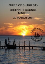 Minutes 30-03-11 - Shire of Shark Bay