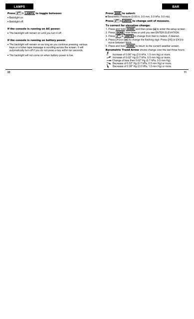 Vantage Pro2 Quick Reference Guide - Davis Instruments Corp.