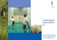 TS2 - Cricket Specific Indoor Centres - Ecb - England and Wales ...