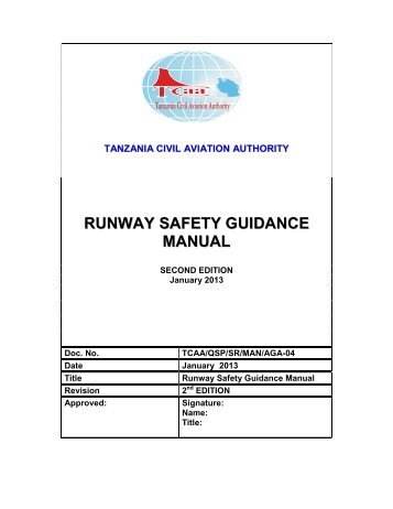 Runway Safety Guidance Manual - Tanzania Civil Aviation Authority