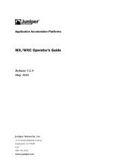 WX/WXC Operator's Guide - Juniper Networks