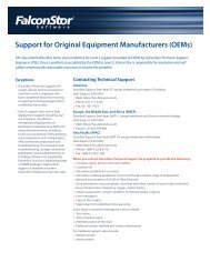 Support for Original Equipment Manufacturers (OEMs) - FalconStor