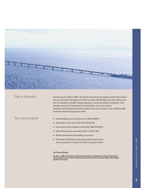 Annual Report 1999 - Skanska