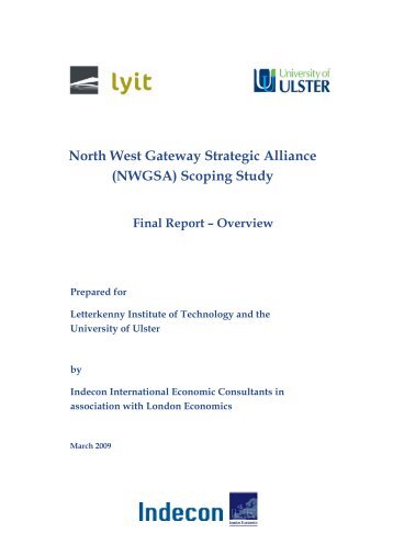 Scoping Study Final Report.. - Letterkenny Institute of Technology