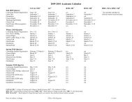 2009-2010 Academic Calendar