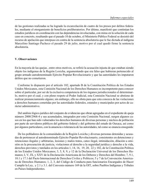 Gaceta NÂ° 150 - ComisiÃ³n Nacional de los Derechos Humanos