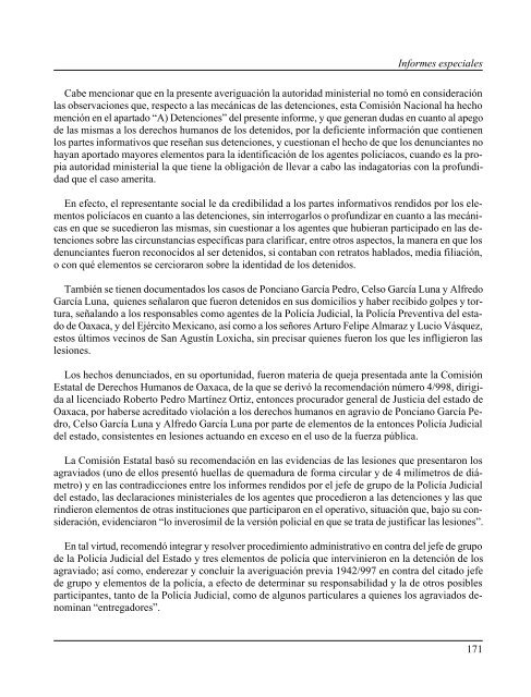 Gaceta NÂ° 150 - ComisiÃ³n Nacional de los Derechos Humanos