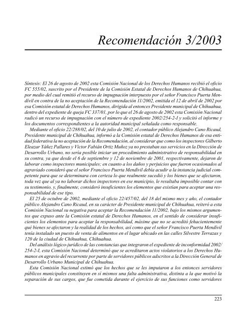 Gaceta NÂ° 150 - ComisiÃ³n Nacional de los Derechos Humanos