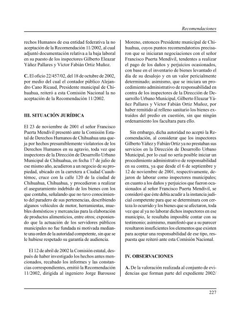 Gaceta NÂ° 150 - ComisiÃ³n Nacional de los Derechos Humanos