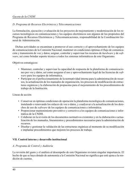 Gaceta NÂ° 150 - ComisiÃ³n Nacional de los Derechos Humanos