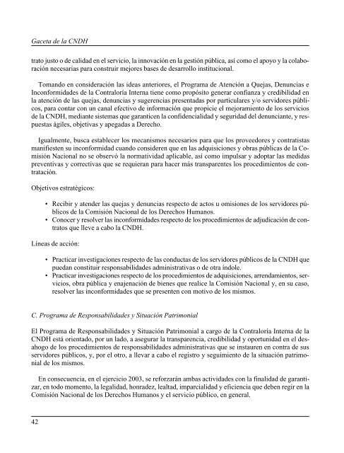 Gaceta NÂ° 150 - ComisiÃ³n Nacional de los Derechos Humanos