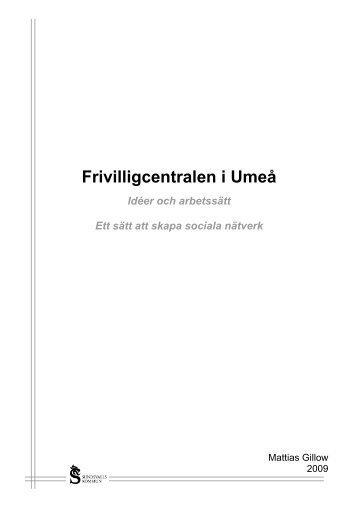 Frivilligcentralen i UmeÃƒÂ¥ - idÃƒÂ©er och arbetssÃƒÂ¤tt - Sundsvall