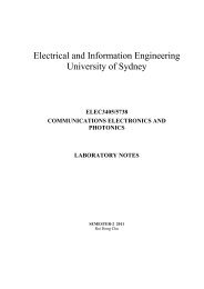 Electrical and Information Engineering University of Sydney