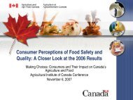 Consumer Perceptions of Food Safety and Quality - Agricultural ...