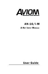 Aviom AN-16/i Manual - Advanced Audio