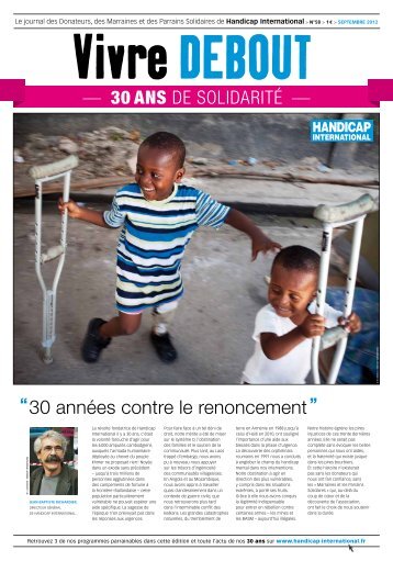 Vivre debout â nÂ° 58 - Handicap International