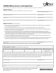 USERRA Military Service Credit Application - Texas Municipal ...