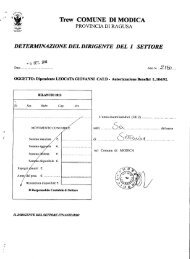 determinazione del dirigente del i settore - Comune di Modica